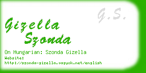 gizella szonda business card